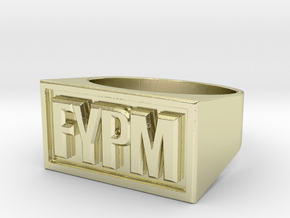 FYPM Ring in 14k Gold Plated Brass: 4 / 46.5