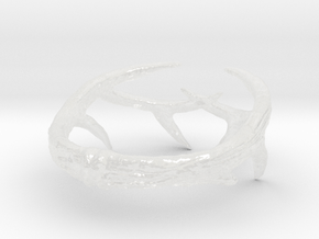 Antler Ring in Clear Ultra Fine Detail Plastic: 4 / 46.5