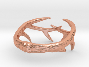 Antler Ring in Natural Copper: 4 / 46.5