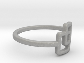 2 squared Ring in Aluminum: 10 / 61.5