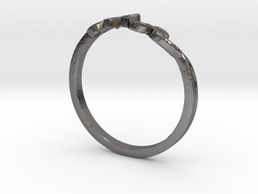 Love Ring in Processed Stainless Steel 316L (BJT): 5 / 49