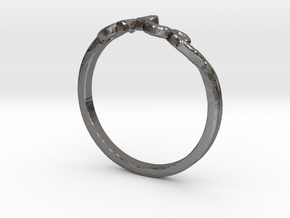 Love Ring in Processed Stainless Steel 316L (BJT): 6 / 51.5