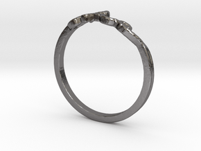 Love Ring in Processed Stainless Steel 316L (BJT): 8 / 56.75