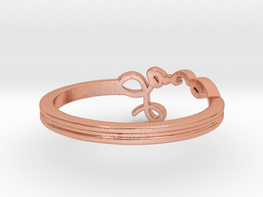 Love Ring in Polished Copper: 4 / 46.5