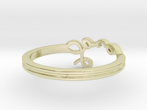 Love Ring in 14k Gold Plated Brass: 11 / 64