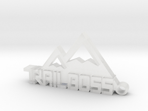 Trail Boss logo Keychain in Clear Ultra Fine Detail Plastic