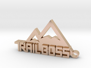 Trail Boss logo Keychain in 9K Rose Gold 