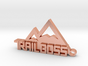 Trail Boss logo Keychain in Natural Copper