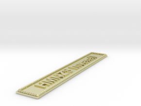 Nameplate HMNZS Inverell in 14k Gold Plated Brass