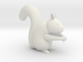 Bloby the squirrel in White Natural Versatile Plastic