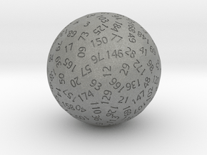 d185 Sphere Dice in Gray PA12