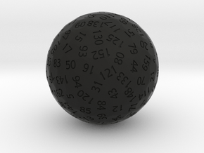 d163 Sphere Dice in Black Premium Versatile Plastic