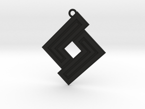Jera Rune Medallion  in Black Premium Versatile Plastic