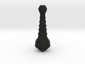 D20 Rattle in Black Smooth Versatile Plastic