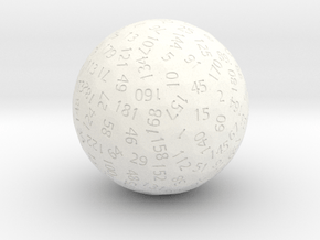 d183 Sphere Dice in White Processed Versatile Plastic