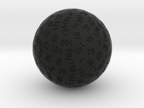 d183 Sphere Dice in Black Premium Versatile Plastic