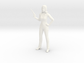 The Avengers - Emma Peel w/Gun - Custom in White Processed Versatile Plastic