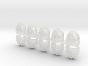 10x Children of Chaos - G:6s Studded Shoulders  in Clear Ultra Fine Detail Plastic