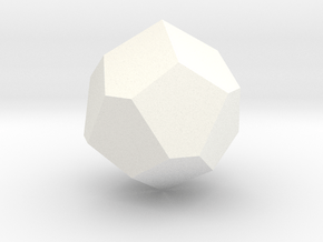 Alt-D16 Polyhedron in White Smooth Versatile Plastic