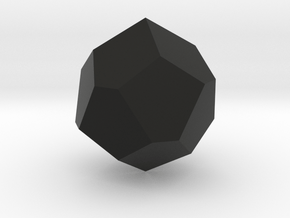 Alt-D16 Polyhedron in Black Smooth Versatile Plastic