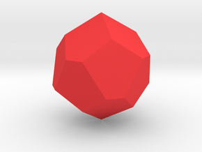 Alt-D16 Polyhedron in Red Smooth Versatile Plastic