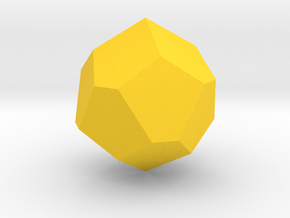Alt-D16 Polyhedron in Yellow Smooth Versatile Plastic