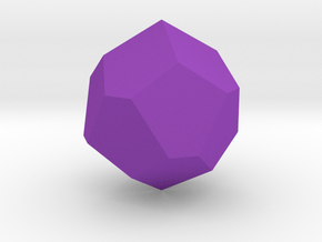 Alt-D16 Polyhedron in Purple Smooth Versatile Plastic