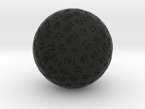 d167 Sphere Dice in Black Premium Versatile Plastic