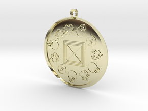 Sharpness Pendant 42mm in 14k Gold Plated Brass