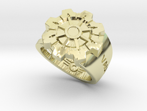 Vault-Tec Ring (Fallout) in 14k Gold Plated Brass: 6 / 51.5