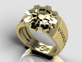 Vault-Tec Ring (Fallout) in 14K Yellow Gold: 10 / 61.5