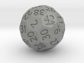 Polyhedral d42 (Dodecahedral) in Gray PA12