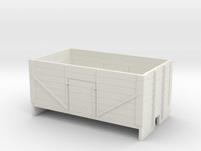 OO9 7 plank mineral wagon  in White Natural Versatile Plastic