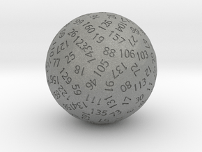 d165 Sphere Dice in Gray PA12