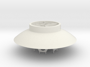 The Invaders - UFO in White Natural Versatile Plastic