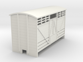 OO9 Cattle van (long) Panel door in White Natural Versatile Plastic