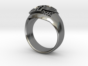 Earth-Trisolaris Organization Ring (US11) in Polished Silver