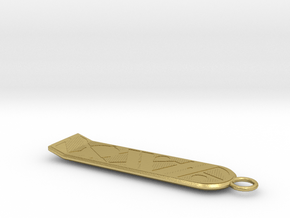Hoverboard Keychain 44mm  in Natural Brass