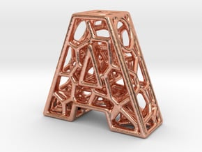 Bionic Necklace Pendant Design - Letter A in Natural Copper