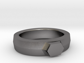 Hex Ring for Him - M6 in Processed Stainless Steel 316L (BJT): 6 / 51.5