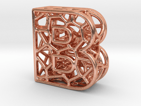 Bionic Necklace Pendant Design - Letter B in Natural Copper