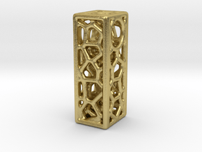 Bionic Necklace Pendant Design - Letter I in Natural Brass