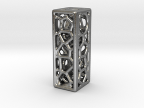 Bionic Necklace Pendant Design - Letter I in Natural Silver