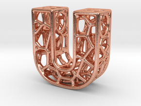 Bionic Necklace Pendant Design - Letter A in Natural Copper