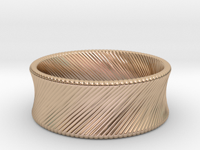 Hyperbolic Ring, Size 8.5 in 9K Rose Gold 