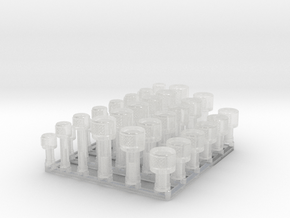 Small Deck Vent set 1/72 in Clear Ultra Fine Detail Plastic