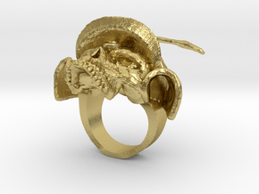 Dark Ronin Ring in Natural Brass: 5 / 49
