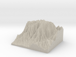 Model of Cerro Piedra de Hueso in Natural Sandstone