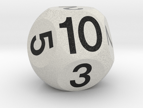 d10 Antipodal Sphere Dice in Matte High Definition Full Color