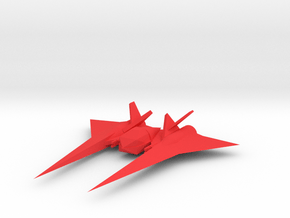 Retro Draco [Small] in Red Smooth Versatile Plastic